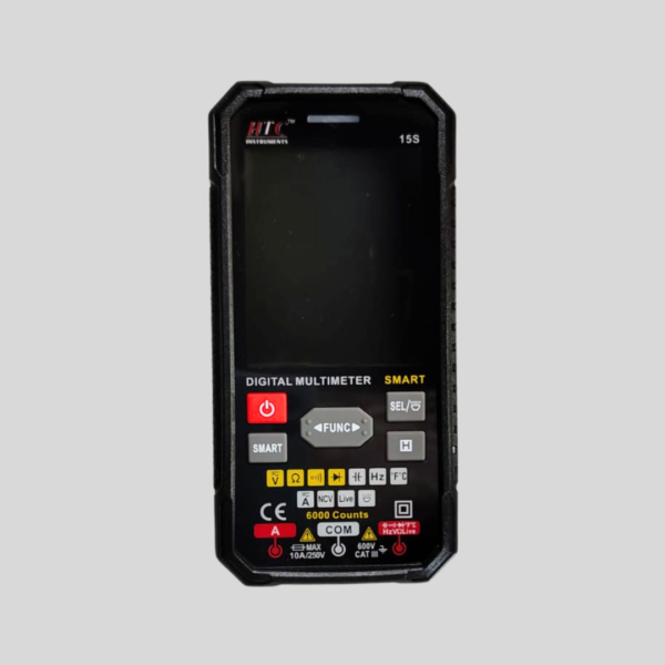 HTC Instruments DM-15S TRMS Digital Smart Multimeter With 600V AC/DC Voltage 10A AC/DC