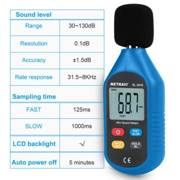 Metravi SL-3010 Digital Mini Sound Level Meter - Image 2
